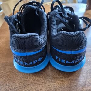 Nike Tiempo Kids Shoes - Black and Blue
